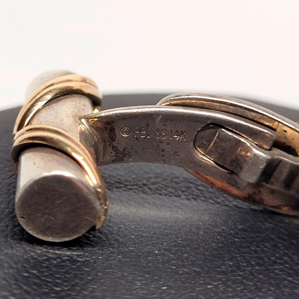 14k Ss Peter Bram Design Cuff Links - image 7